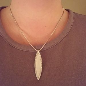 Mother of Pearl (faux) Navette Necklace